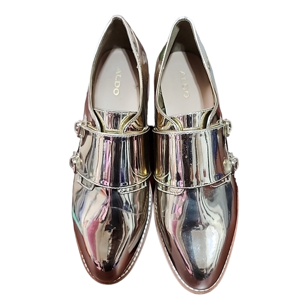 Aldo Gold Platform shoes. Size 8. 5 - Picture 3 of 11